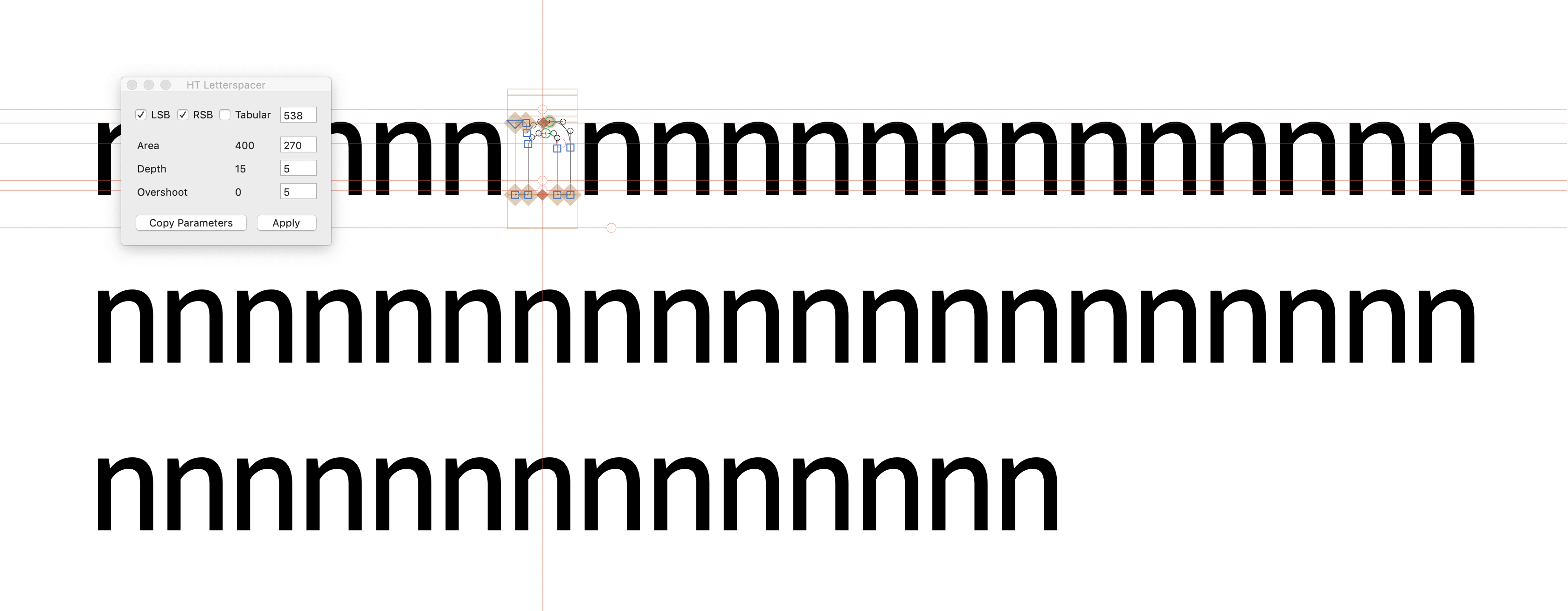 Testing parameters in the UI